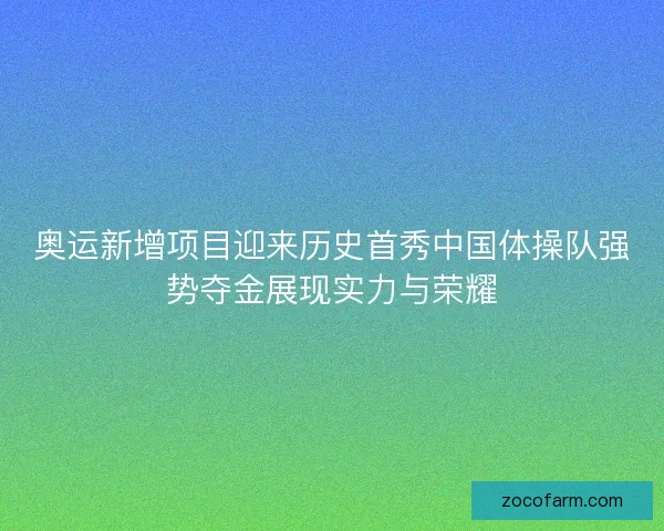 奥运新增项目迎来历史首秀中国体操队强势夺金展现实力与荣耀